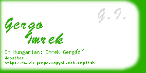 gergo imrek business card